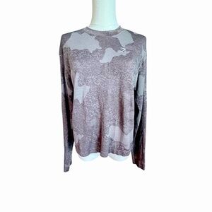 Gymshark Adapt Beige Camouflage Seamless Long Sleeve Top Women's‎ Size M